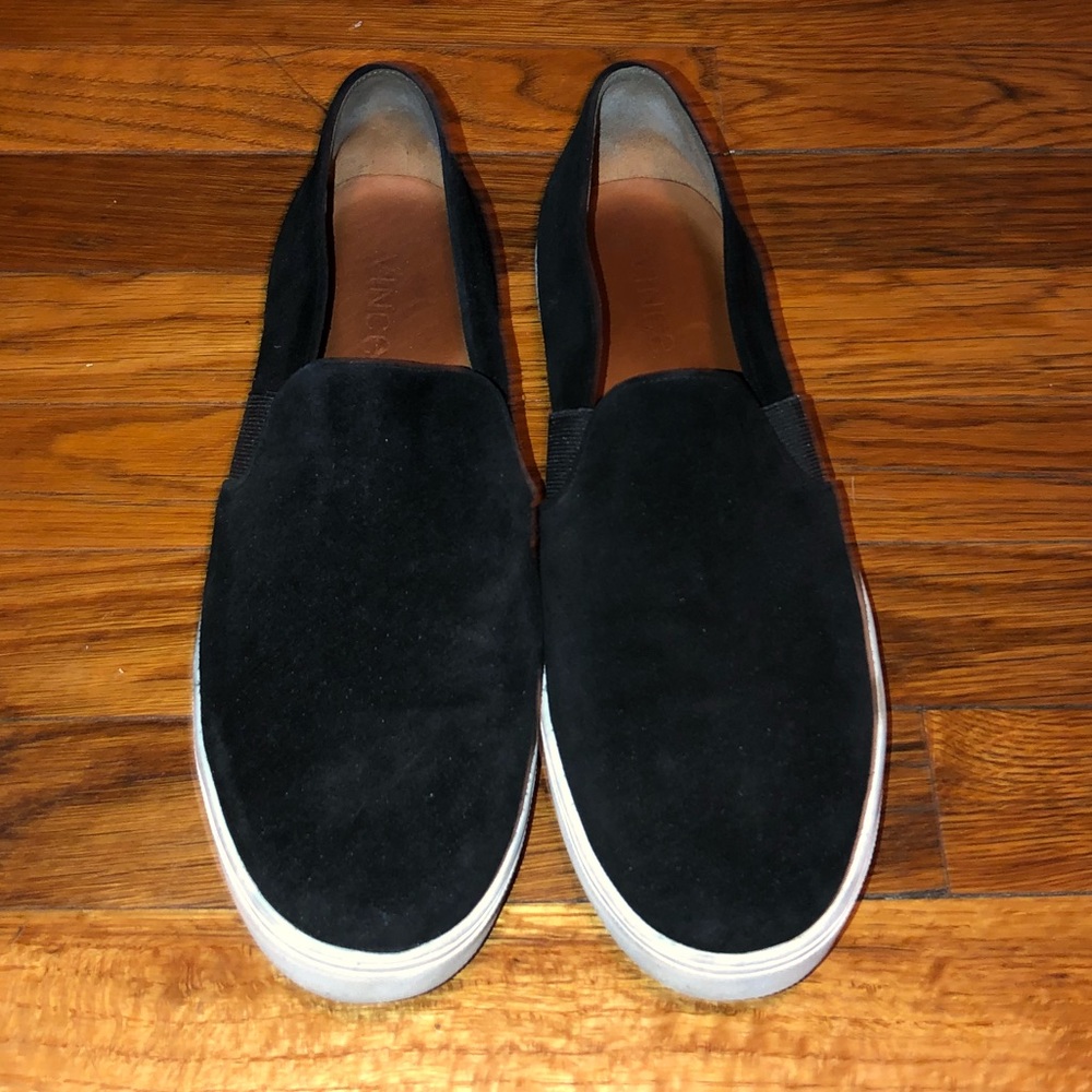 Vince Black Slip-On Shoes